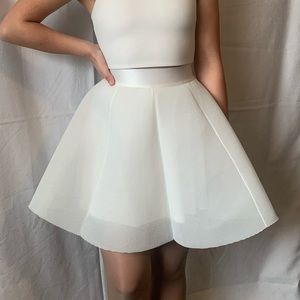 White Mesh Circle Skirt
